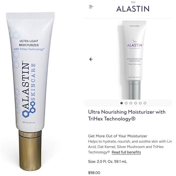 ALASTIN Skincare Ultra Light Moisturizer with TriHex Technology 2.0FlOz.MSRP$98!